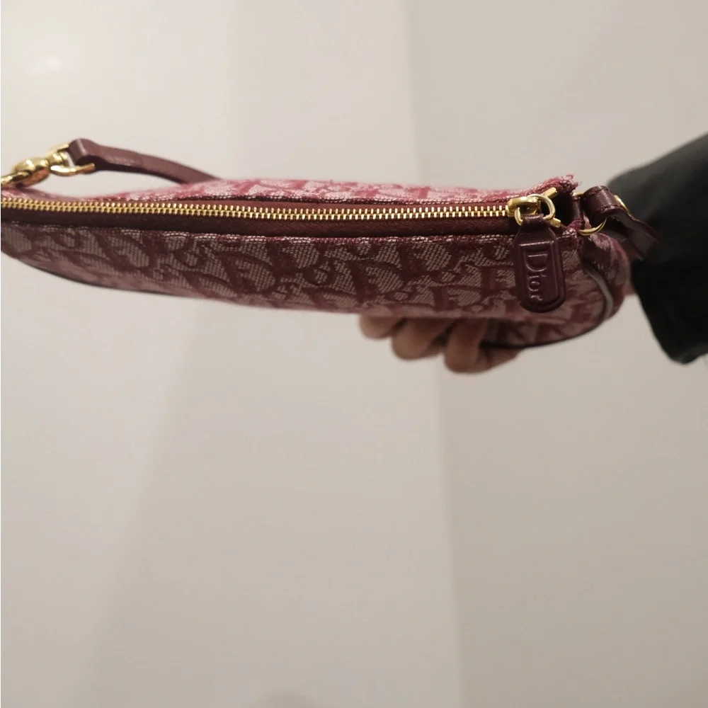 Dior Maroon Monogram Saddle Shoulder Bag - Picture 4 of 11